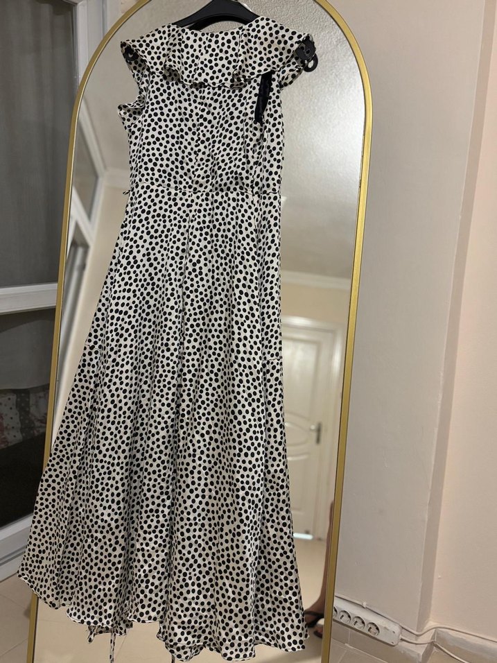 Astarlı mango elbise - Görsel 2