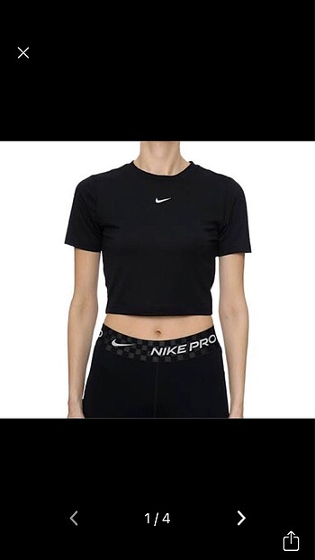 Nike Spor Crop Kısa Kollu Spor Tişört Üst