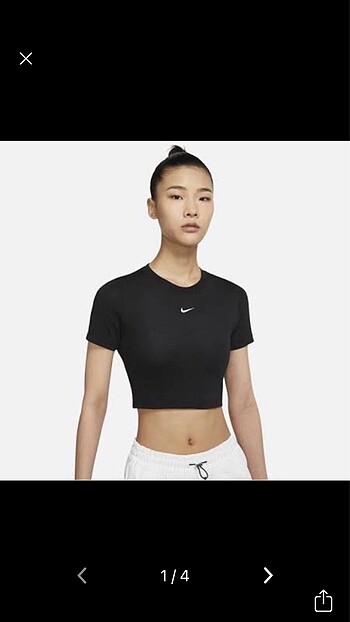 Nike Spor Crop Kısa Kollu Spor Tişört Üst