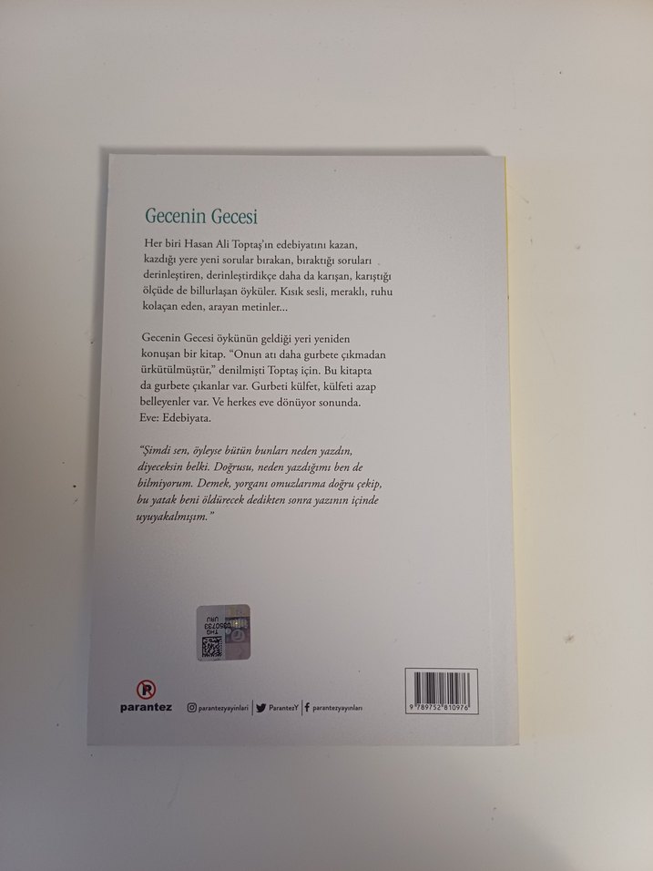 Hasan Ali Toptaş - Gecenin Gecesi - Görsel 2