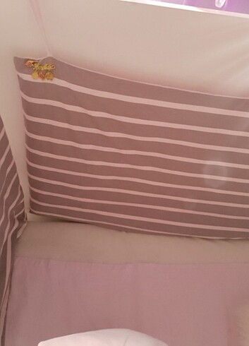 Bebek yatak ve uyku seti+sıvı geçirmez alez, cibinlik ve askı - Görsel 8