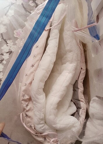 Bebek yatak ve uyku seti+sıvı geçirmez alez, cibinlik ve askı - Görsel 9