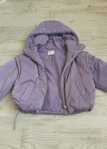 Bershka lila şişme mont