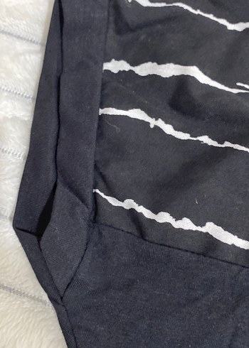 Siyah  Kadın Tişört, Kısa Kollu, Salaş - Görsel 3