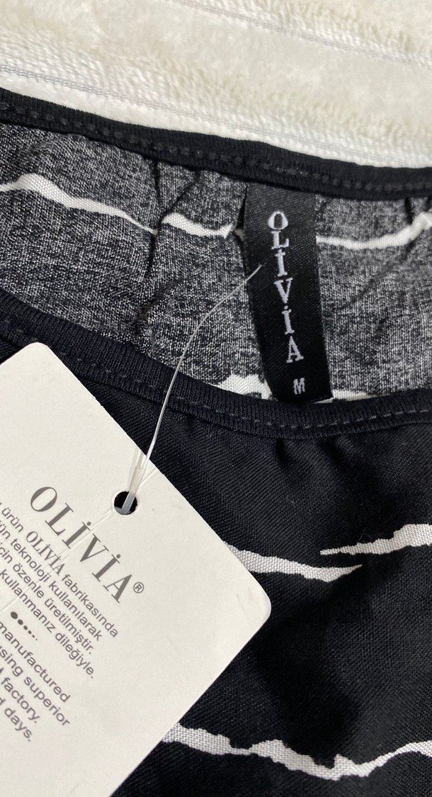 Siyah  Kadın Tişört, Kısa Kollu, Salaş - Görsel 2