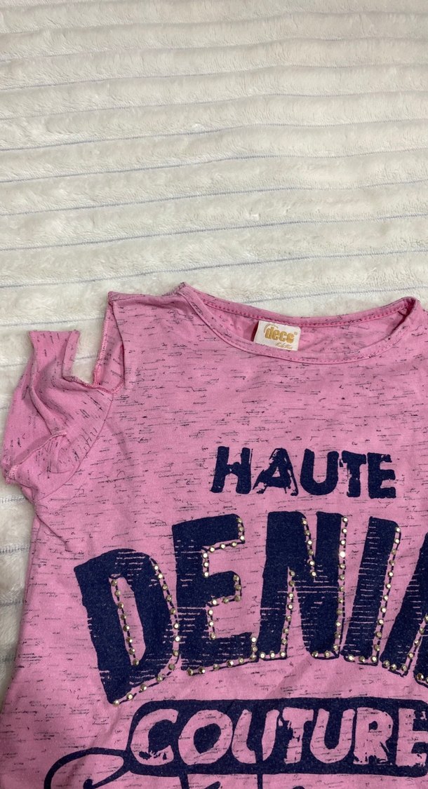 Pembe Kız Çocuk Askısız Fırfırlı Pijama - Görsel 3