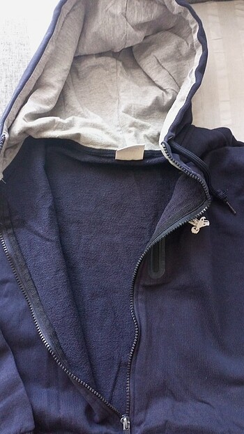 Standart Beden Beden lacivert Renk Fermuarlı sweatshirt