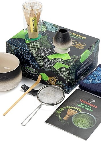 Matcha çay seti şık tasarım full aparatlı sıfır kutulu ürün