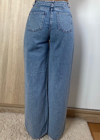 36 Beden Kadın Mavi Regular Fit Midi Denim Jean