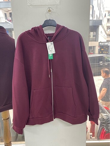 Defacto bordo sweatshirt hırka