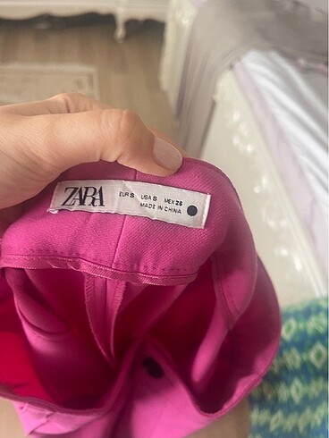 s Beden Zara pembe kumas pantalon