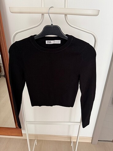 Zara siyah triko crop