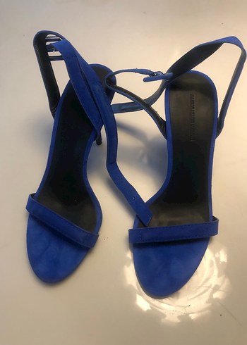 Alexander Wang Kadin Mavi Suet Stiletto Topuklu Sandaletalexandar Wang