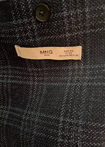 Erkek Lacivert Ekose Desenli Slim Fit Takım Ceket - Görsel 4