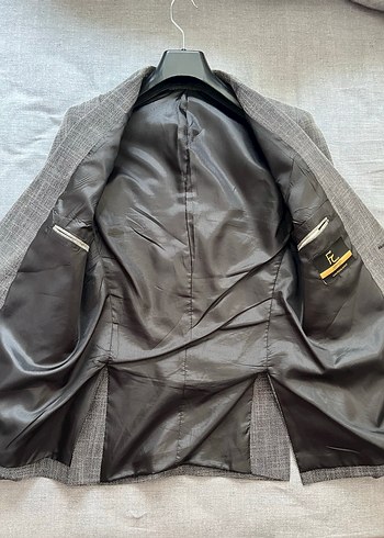 Fc Plus Slim Fit Gri Erkek Ceket - Görsel 3