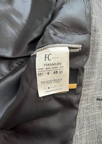 Fc Plus Slim Fit Gri Erkek Ceket - Görsel 4