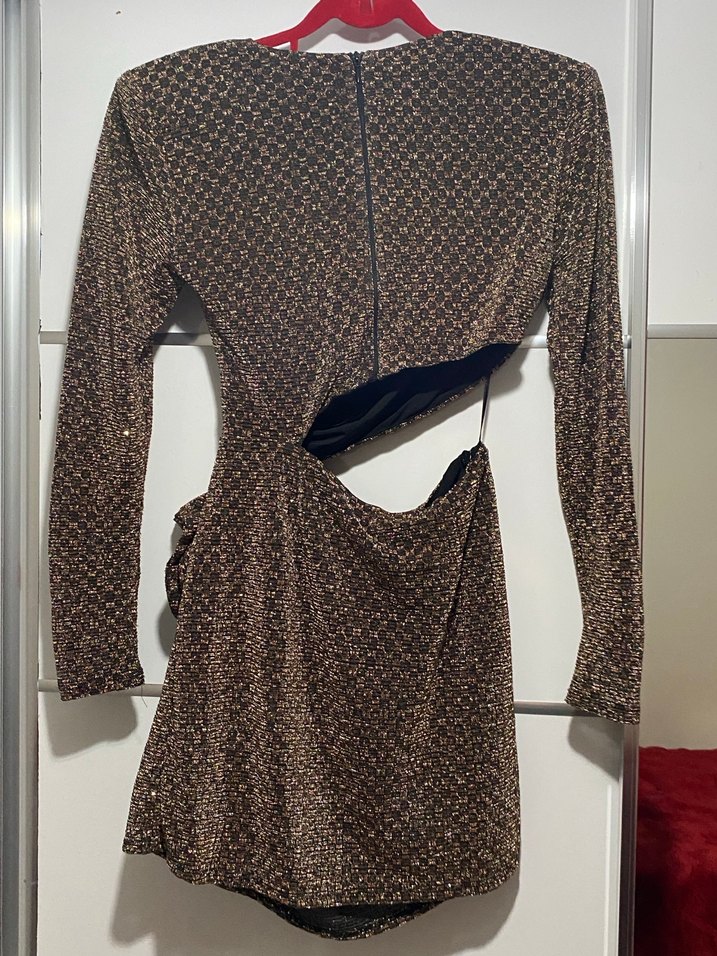 Altın Renkli ADL Kadife Askı - Görsel 3