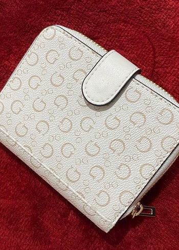 Beyaz İşlemeli Fermuarlı Guess Kadın cüzdan - Görsel 2