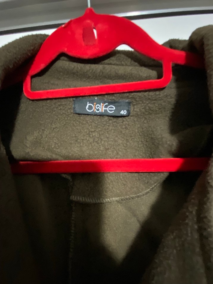 Koyu yeşil Kuşaklı Uzun yumuşak yün Kabanı - Görsel 3