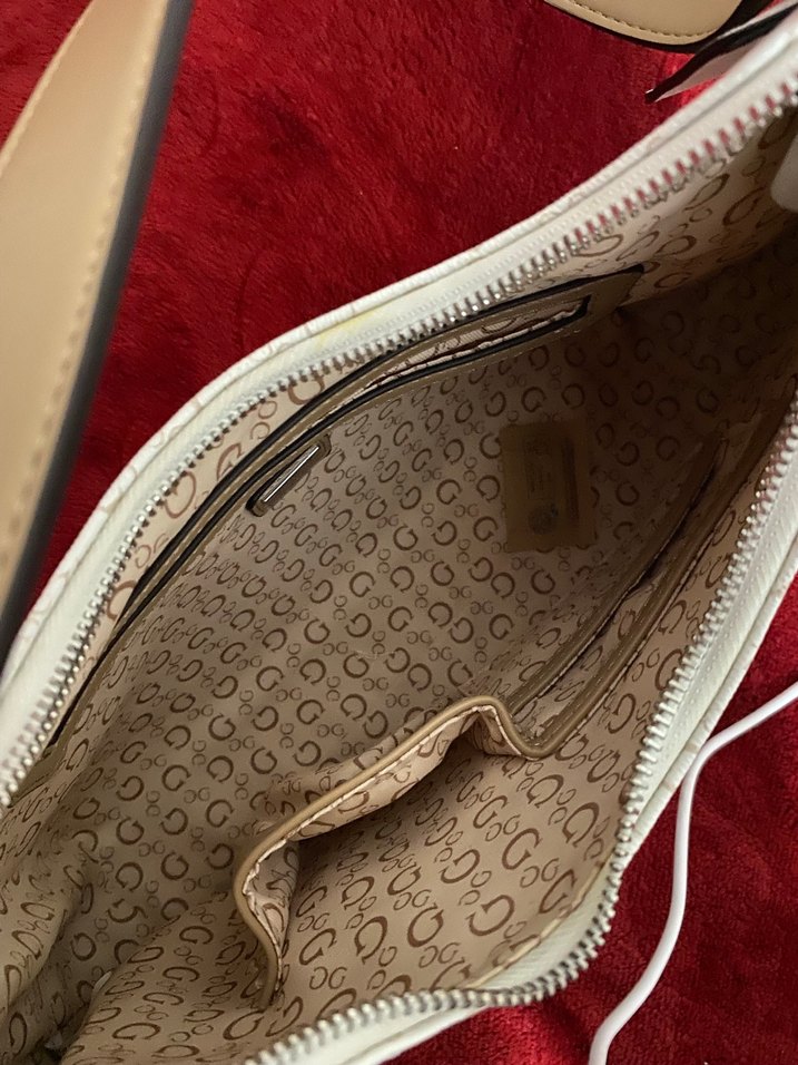 Beyaz Desenli Omuz Çantası - Görsel 5