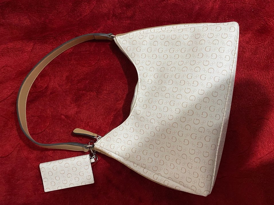 Beyaz Desenli Omuz Çantası - Görsel 4