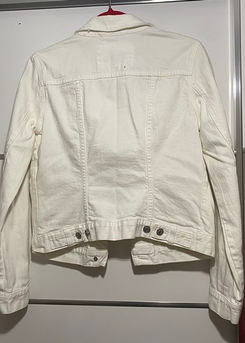 Beyaz kot ceket - Görsel 2