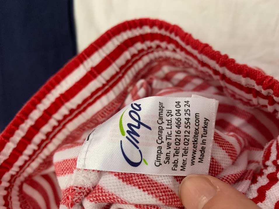 Bebek Erkek Kırmızı Çizgili Pamuklu Takım - Görsel 4