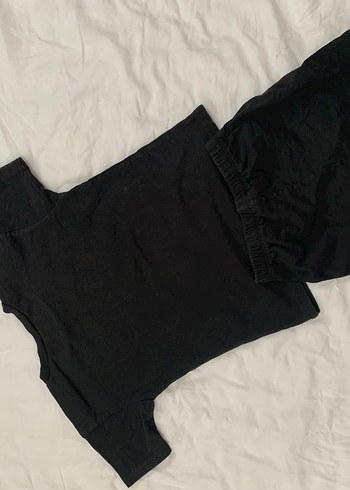 Erkek Çocuk Siyah Baskılı Kısa Kollu Mayo Takımı - Görsel 2