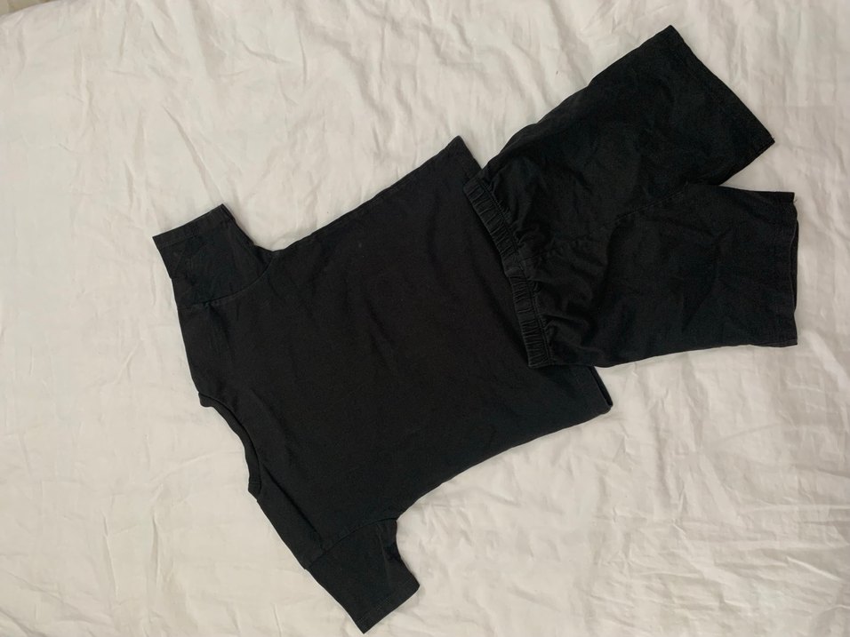 Erkek Çocuk Siyah Baskılı Kısa Kollu Mayo Takımı - Görsel 2