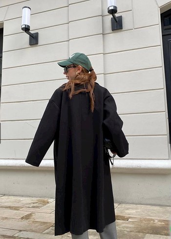 Zara Oversize Siyah Kaban
