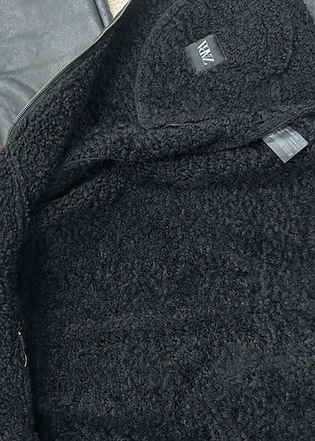 Siyah Nakışlı  Erkek Yün mont Zara - Görsel 2