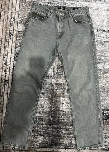 Gri Regular Fit erkek denim  Pantolon - Görsel 3