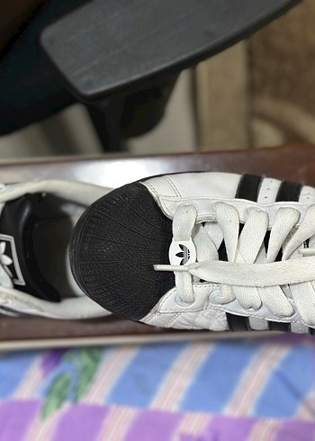 Erkek Siyah Çizgili Spor Ayakkabı superstar - Görsel 2