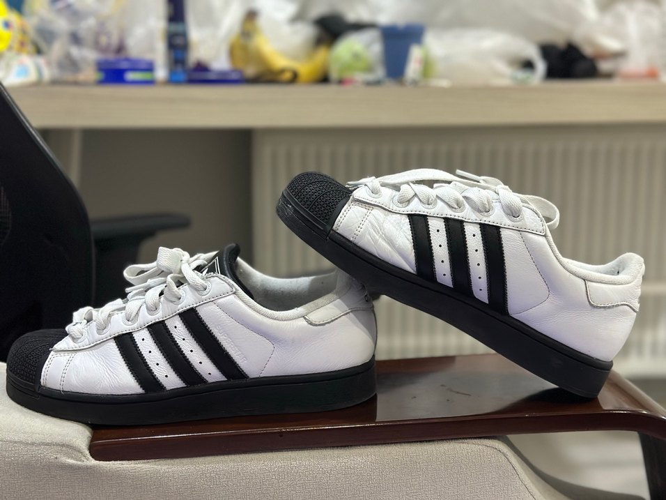 Erkek Siyah Çizgili Spor Ayakkabı superstar - Görsel 3