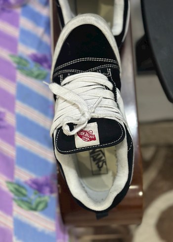 Vans erkek Beyaz Siyah Spor Ayakkabı - Görsel 3