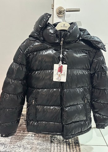 Siyah erkek parlak mont - Görsel 4