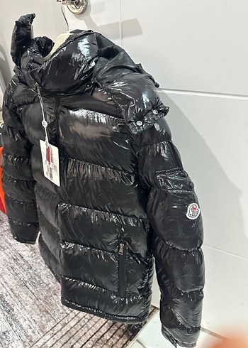 Siyah erkek parlak mont - Görsel 3