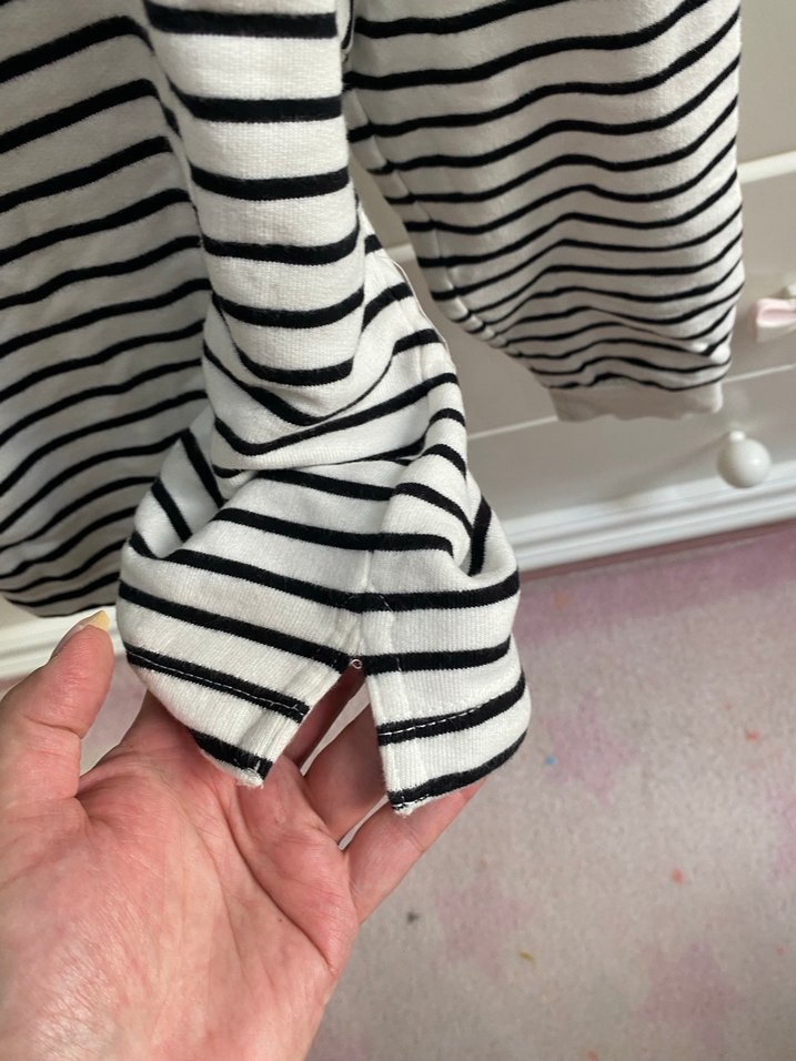 Mango Kız Çocuk Çizgili sweatshirt - Görsel 4