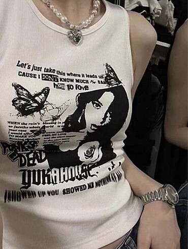 Beyaz Y2K crop