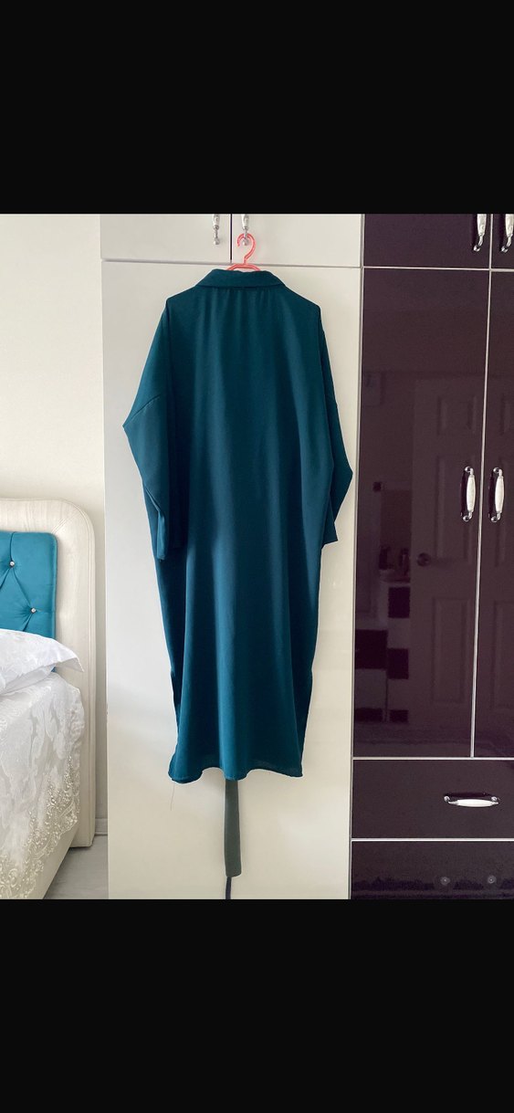 Turkuaz Uzun Düğmeli - Görsel 2