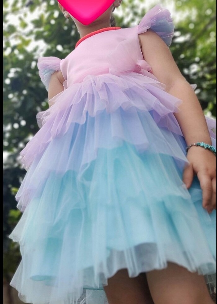 7-8 yaş için elbise abiye - Görsel 2