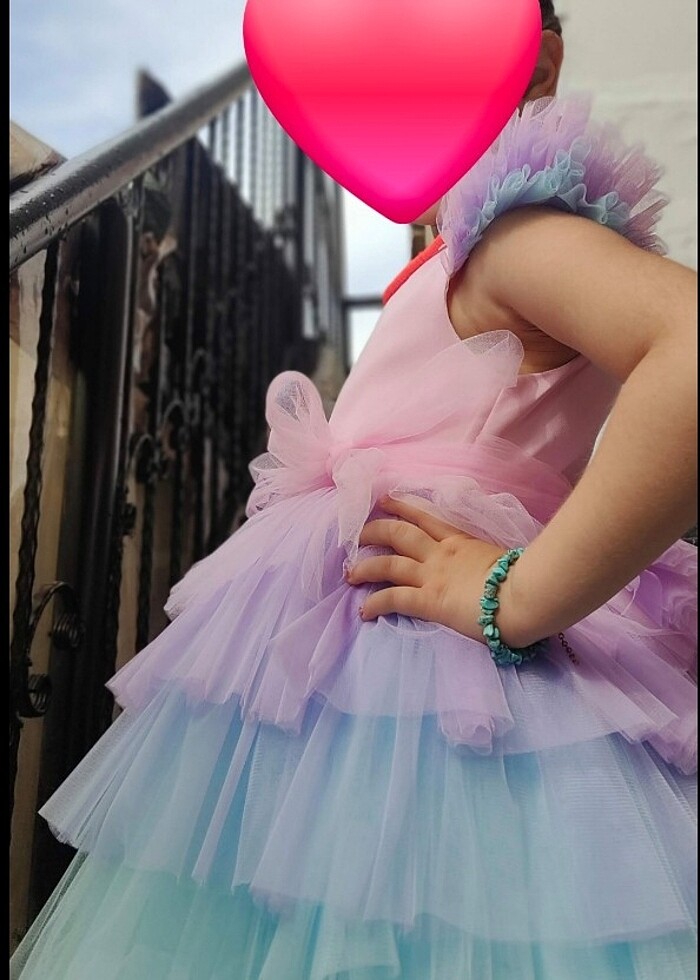 7-8 yaş için elbise abiye - Görsel 3