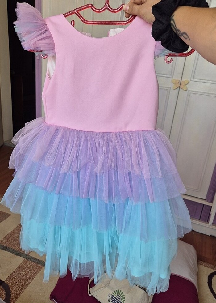 7-8 yaş için elbise abiye - Görsel 4