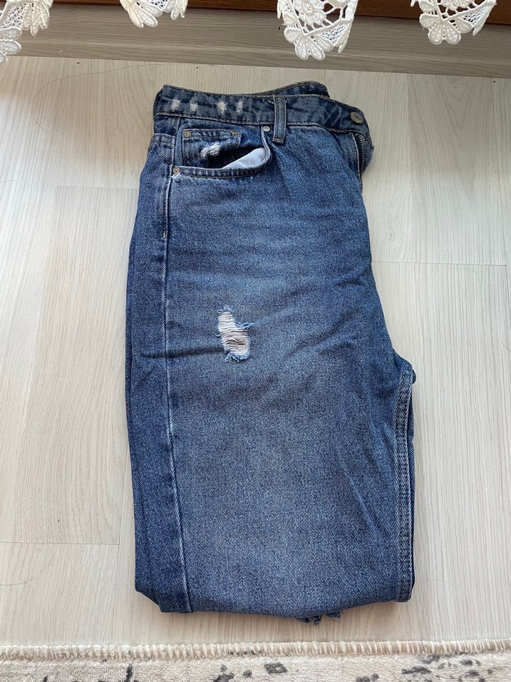 Trendyolmilla yırtık jean Kot Pantolon - Görsel 4