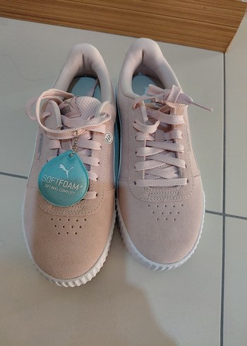 pembe rahat yüksek taban orijinal puma spor ayakkabı - Görsel 5