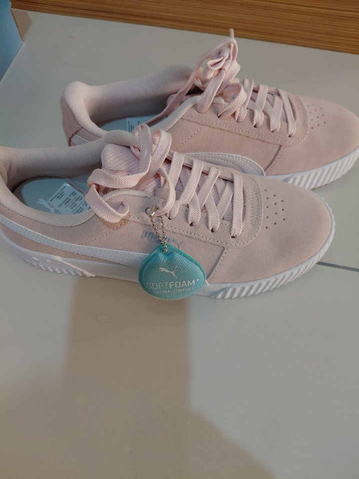 pembe rahat yüksek taban orijinal puma spor ayakkabı - Görsel 4