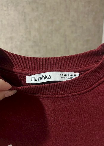 Bordo Oversize Kadın Sweatshirt - Görsel 3