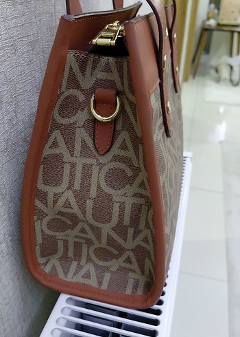 Nautica Baskılı Kahverengi Deri Kadın Çanta - Görsel 4