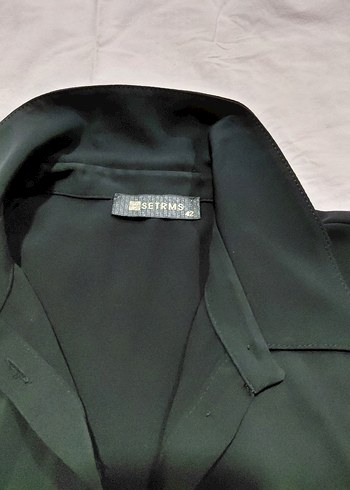 Siyah Uzun Kollu Düğmeli uzun tunik - Görsel 4