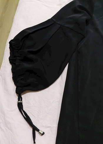 Siyah Uzun Kollu Düğmeli uzun tunik - Görsel 3